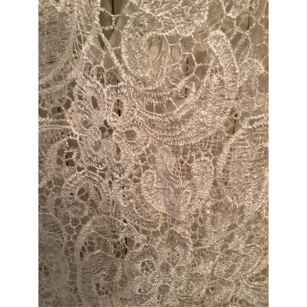 CUSP by Nieman Marcus Lace White Top Sz S Long Sleeve - Picture 2 of 6